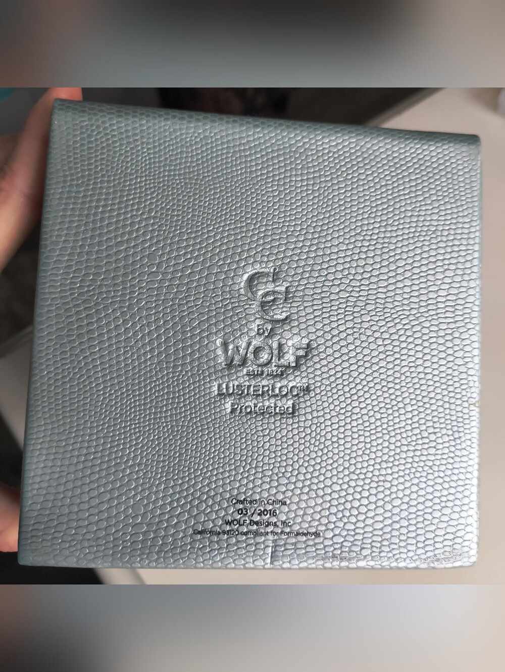 Wolf Jewelry Box 5" Cube Anti Tarnish New Without Box - Picture 7 of 13